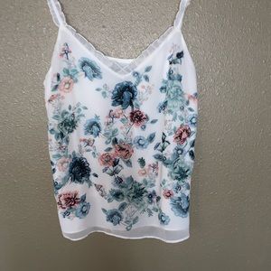 White House Black Market Embroidered Camisole